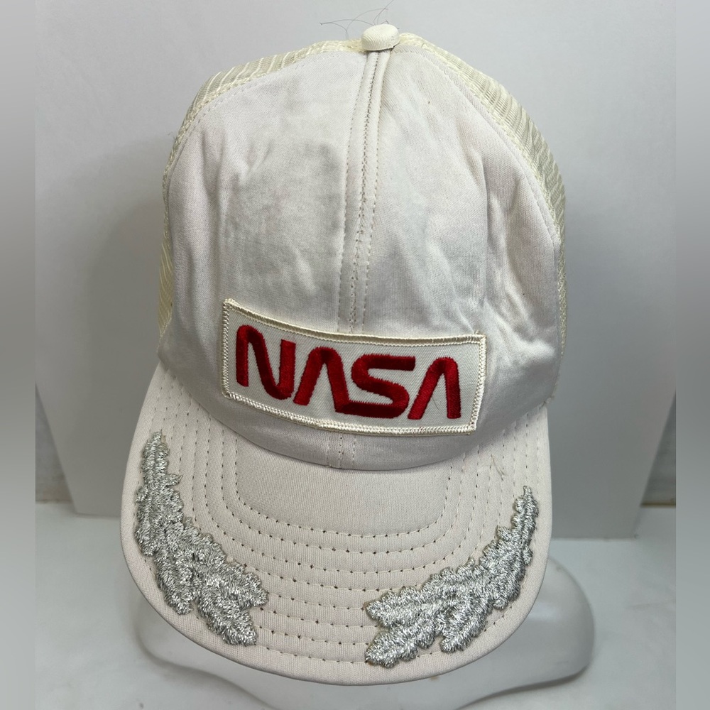 Vintage NASA Hat Cap White with Silver Accents SnapBack - Picture 5 of 5